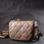 Сумка Vintage Напівкругла крос-боді жіноча з натуральної шкіри Бежева (22392) - зменшене зображення 9