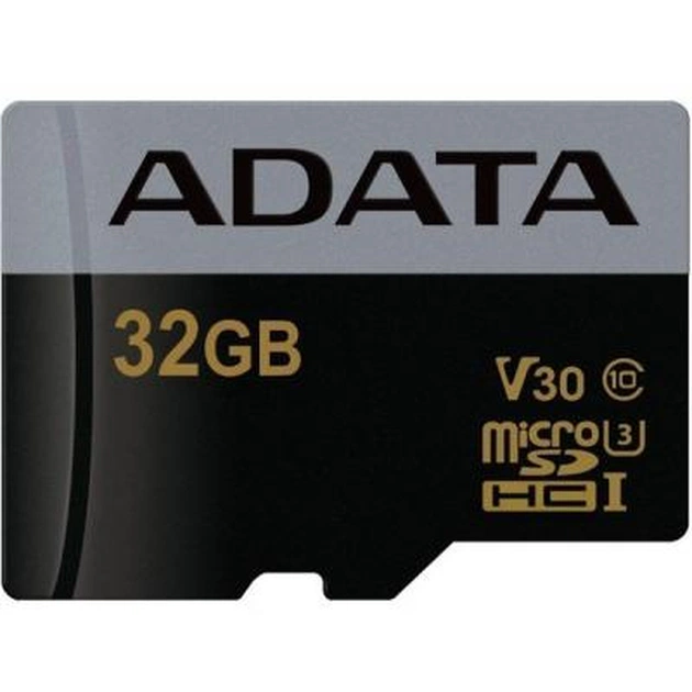 Карта пам'яті ADATA 32GB microSD class 10 UHS-I U3 V30 Premier Pro (AUSDH32GUI3V30G-R) - изображение 1