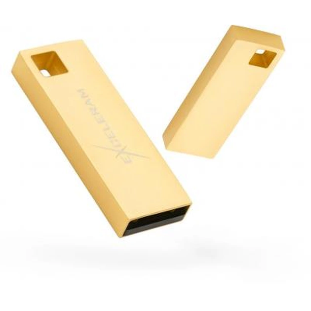USB флеш накопичувач eXceleram 64GB U1 Series Gold USB 3.1 Gen 1 (EXP2U3U1G64) - изображение 1