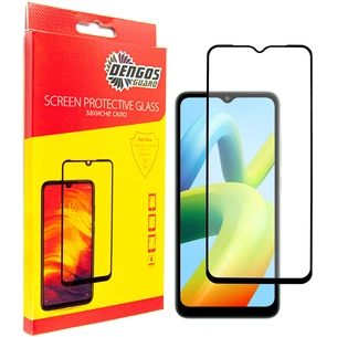 Скло захисне Dengos Full Glue Xiaomi Redmi A1 black frame (TGFG-232) зображення 1