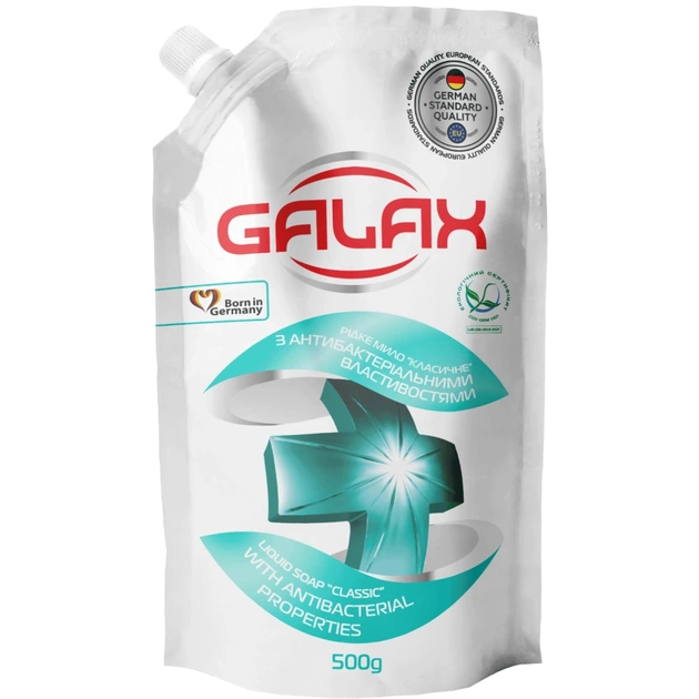 Рідке мило Galax антибактеріальне Класичне дой-пак 500 г (4260637721594) - зображення 1