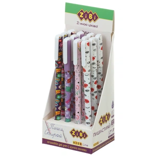 Ручка гелева ZiBi пиши-стирай для дівчаток Синій 0.5 мм Різнобарвний корпус (ZB.2212-99) зображення 1