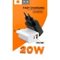 Зарядний пристрій WUW C172 1xUSB-C PD20W + 1xUSB QC3.0 18W White (с172W) - зменшене зображення 5