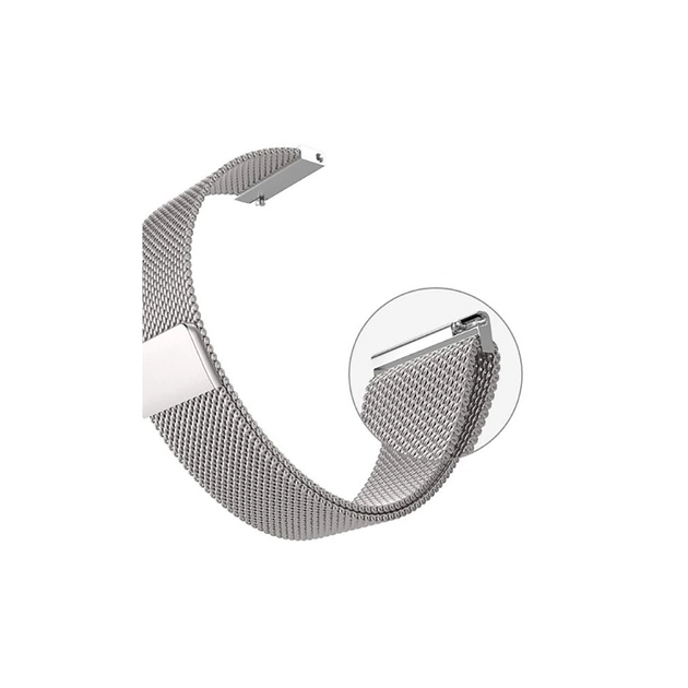 Ремінець до смарт-годинника BeCover Milanese Style для Samsung Galaxy (20mm)/Watch 5/ Watch 4.../Gear S2 Classic/Gear Sport Silver (707675) - picture 5