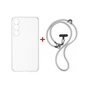 Чохол до мобільного телефона Dengos Case + Cross-body Strap Samsung Galaxy S25 FE Clear+Grey (DG-KM-CCRB-26) - зменшене зображення 1