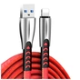 Дата кабель USB 2.0 AM to Lightning 1.0m zinc alloy red ColorWay (CW-CBUL010-RD) - зменшене зображення 1