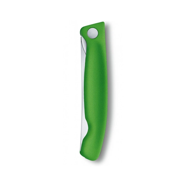 Кухонний ніж Victorinox SwissClassic Foldable Paring 11 см Serrated Green (6.7836.F4B) - зображення 5