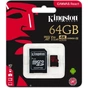 Карта пам'яті Kingston 64GB microSDXC class 10 UHS-I U3 (SDCR/64GB) - зменшене зображення 3
