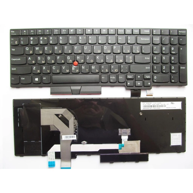 Клавіатура ноутбука Lenovo ThinkPad T570/P51S черная с черной,трек (A46078) - зображення 1