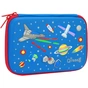 Пенал Cool For School з тисненням 1 відділення Блакитний (QT-5661-Blue) - зменшене зображення 1