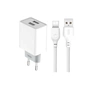 Зарядний пристрій XO L65 адаптер 2USB / 2.4А + Type-C white (XO-L65-TC) - зменшене зображення 1