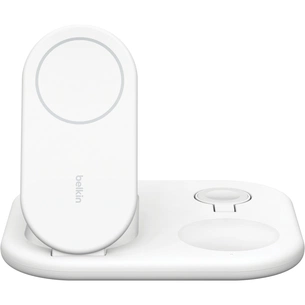 Зарядний пристрій Belkin 3in1 Magnetic Foldable iPhone/Watch/AirPods Qi2 15W white (WIZ029VFWH) изображение 1