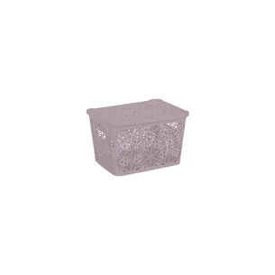 Кошик для зберігання Violet House 0402 №2 Ажур з кришкою Powder 7 л (0402 №2 Ажур PW з/кр. 7 л) зображення 1