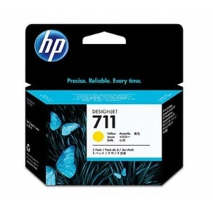 Картридж HP DJ No.711 DesignJet 120/520 3-Pack Yellow (CZ136A) зображення 1
