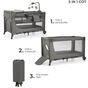 Дитячий манеж Kinderkraft с пеленатором Joy 2 Dark Grey (5902533925155) - уменьшенное изображение 2