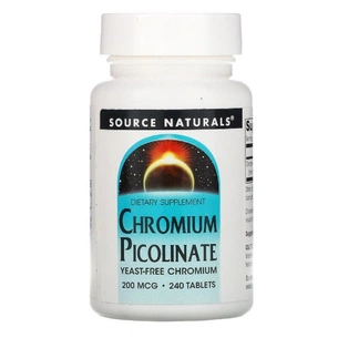 Мінерали Source Naturals Хром Піколінат 200мкг, 240 таблеток (SNS-00108) зображення 1