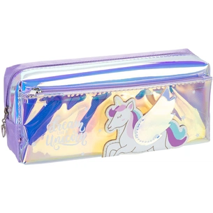 Пенал Cool For School голографічний 2 відділення Dream like a Unicorn фіолетовий (CF86960) зображення 1