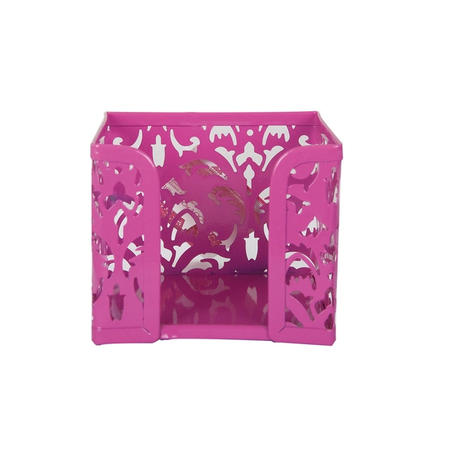 Підставка-куб для листів і паперів Buromax BAROCCO, металевий, рожевий (BM.6216-10) - picture 1