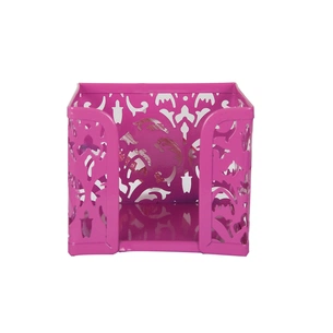 Підставка-куб для листів і паперів Buromax BAROCCO, металевий, рожевий (BM.6216-10) зображення 1