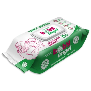 Дитячі вологі серветки BABY angel М, з клапаном, 120 шт. (4820237500502) зображення 1
