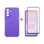 Чехол для мобильного телефона Dengos Carbon Cover + Glass Samsung Galaxy A37 Purple (DG-KM-201) - уменьшенное изображение 1