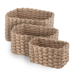 Кошик для зберігання Ardesto Prestigio Плетені Бежеві 3 шт. 3.3 / 2.2 / 1.4 л (ARHC2505BE) зображення 1