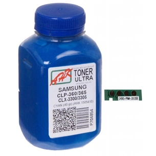 Тонер Samsung CLP-360/365/CLX-3300, 40г, 1K Cyan AHK (1505414) зображення 1