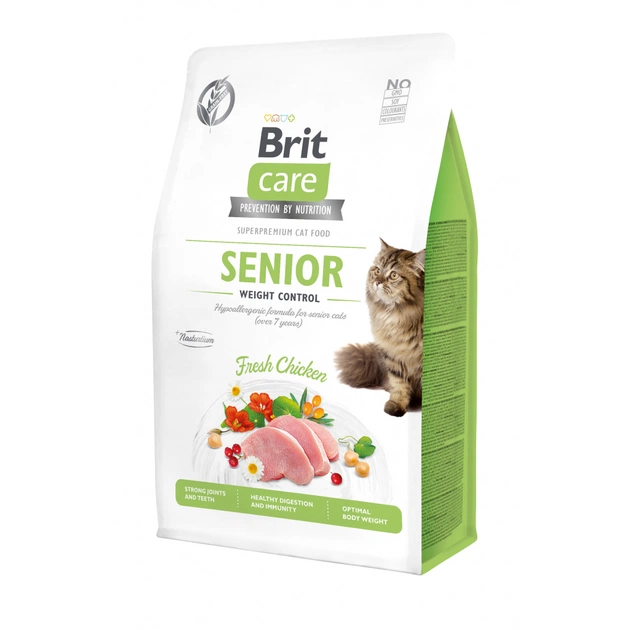 Сухой корм для кошек Brit Care Cat GF Senior Weight Control 400 г (8595602540952) - изображение 1