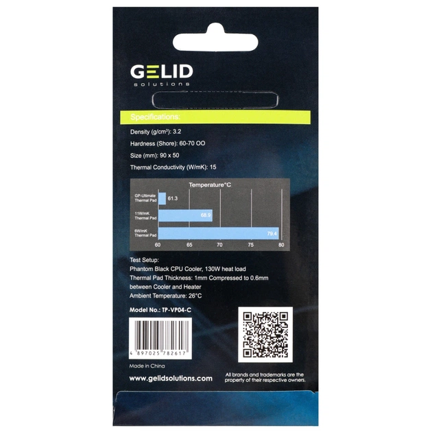 Термопрокладка Gelid Solutions GP-Ultimate Thermal Pad 90x50x1.5 mm, 2 шт (TP-VP04-C) - picture 3