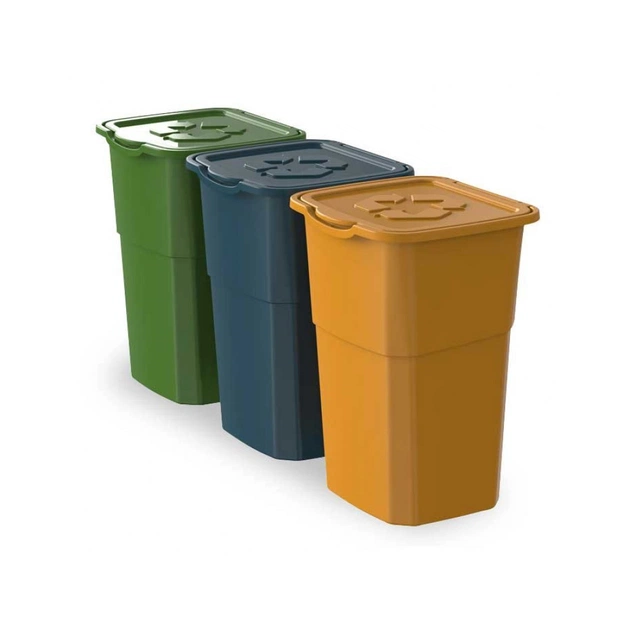 Контейнер для сміття DEA home Eco Набір для сортування відходів 3 x 50 л (20033) - picture 2