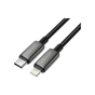 Дата кабель USB 2.0 AM to Lightning 1.2m 30W nylon black Acefast (6974316285410) - уменьшенное изображение 2