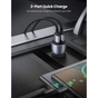 Зарядний пристрій Ugreen CD213 2xUSB Fast Car Charger (Dark Blue) (UGR-10144) - зменшене зображення 3