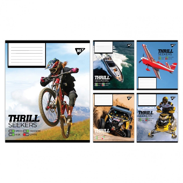 Зошит Yes Thrill Seekers А5 48 аркушів клітинка (767788) - зображення 1