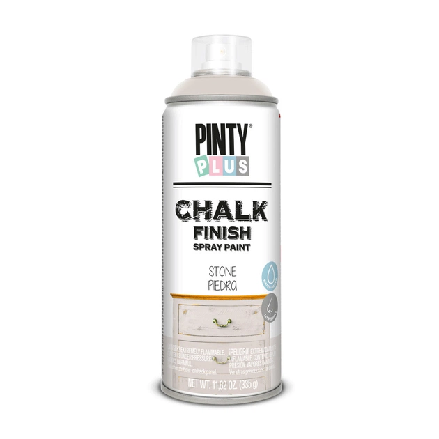 Фарба-аерозоль Pintyplus на водній основі Chalk-finish, Світло-сіра, 400 мл (8429576230406) - изображение 1