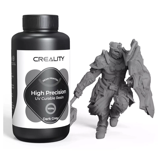 Фотополимерная смола Creality Resin, LCD 8K High Precision 1кг, dark gray (3302190004) - изображение 1