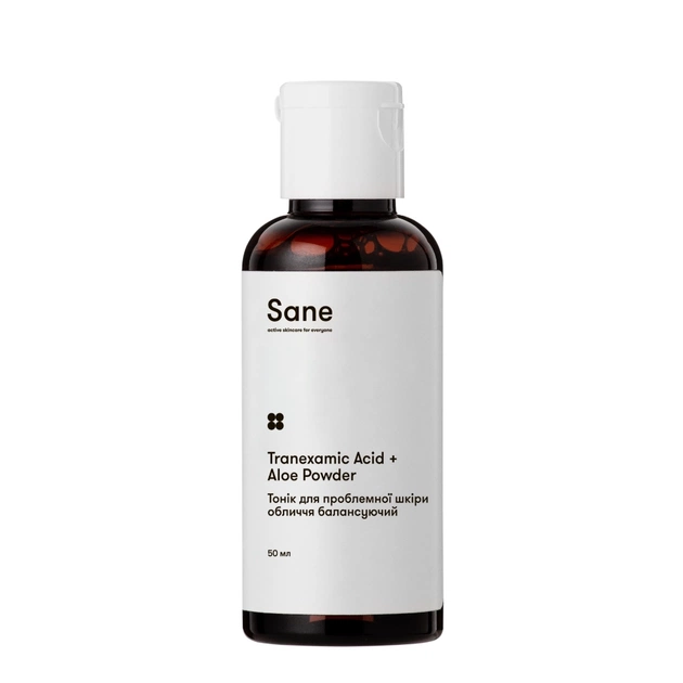 Тонік для обличчя Sane Tranexamic Acid + Aloe Powder Daily Balancing Toner Ph 4.0 Балансувальний 50 мл (4820266831738) - зображення 1