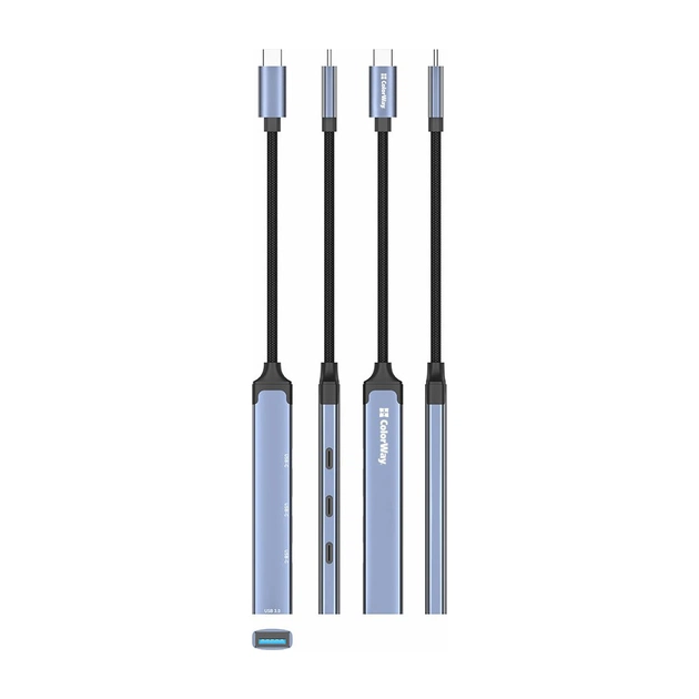 Концентратор ColorWay USB-C 4-in-1 USB-C2.0х3/USB3.0 (CW-HUB07) - picture 5