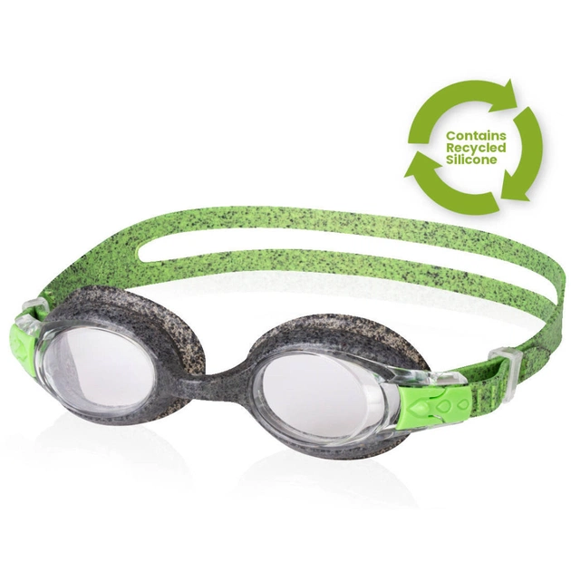 Очки для плавания Aqua Speed Amari Reco 041-12 60517 чорний/зелений OSFM (5905718605170) - изображение 1