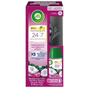 Освіжувач повітря Air Wick Автоматичний зі змінним балоном Ніжність шовку та лілії 250 мл (5900627076196) зображення 1