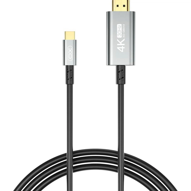 Кабель мультимедійний USB-C to HDMI M 1.8m XO (GB019-CHDMI.tranish) - изображение 1