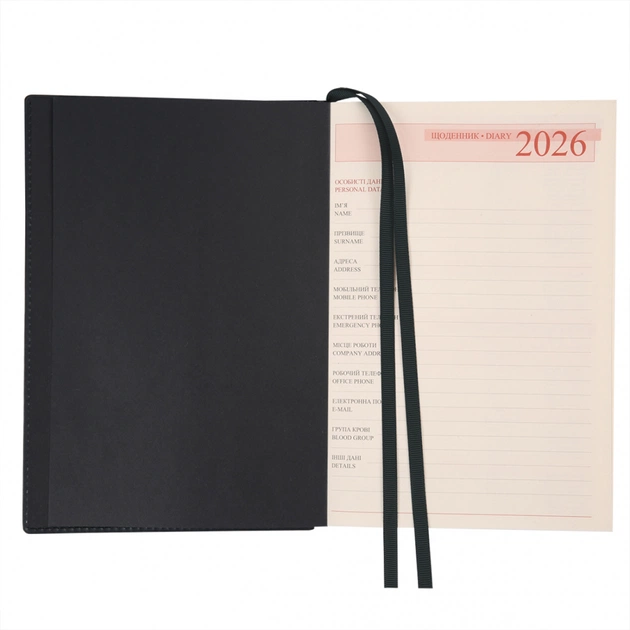 Тижневик Leo planner А5 датований 2026 "Credo", інтегральний, чорний, 368 сторінок (252647) - picture 5
