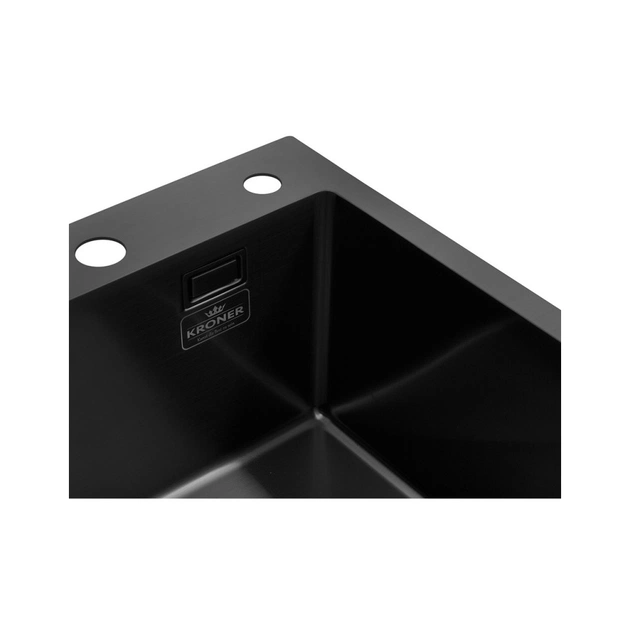 Мийка кухонна Kroner PVD Schwarze-4050HM (CV035374) - зображення 6