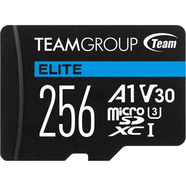 Карта памяти Team 256GB microSDXC class 10 UHS-I U3 V30 A1 Elite (TEAUSDX256GIV30A103) - изображение 1