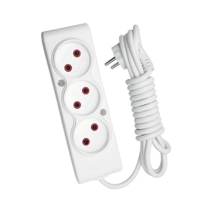 Мережевий подовжувач TECCO 2м 3 поста white (8681277841866) зображення 1