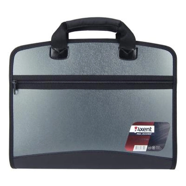 Папка - портфель Axent А4, 4 compartments, grey metallic (1621-11-А) - picture 1