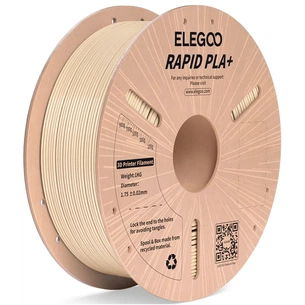 Пластик для 3D-принтера ELEGOO Rapid PLA Plus 1кг, 1.75мм, beige (50.203.0314) зображення 1