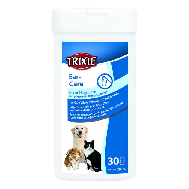 Вологі серветки для тварин Trixie для догляду за вухами 30 шт (4011905294162) - изображение 5