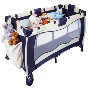 Дитячий манеж WonderKids Dreem & Play (синій/бежевий) (WK22-H86-002) зображення 1