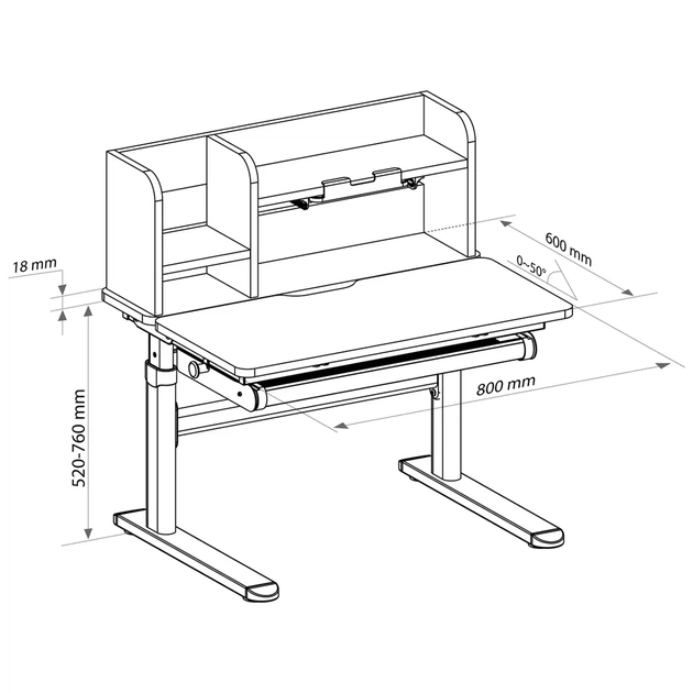 Парта FunDesk INVITO GREY - picture 10