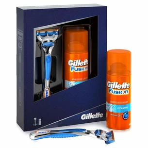 Набір для гоління Gillette Бритва Fusion+Гель для бритья Fusion Hydra gel 75 мл (7702018393282) зображення 1